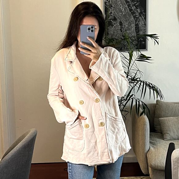 Frank & Eileen Belfast Petal peacoat ballet pink jacket size M small defect - Picture 3 of 8